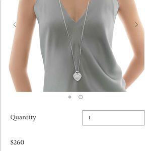 Return to Tiffany Heart pendant necklace.